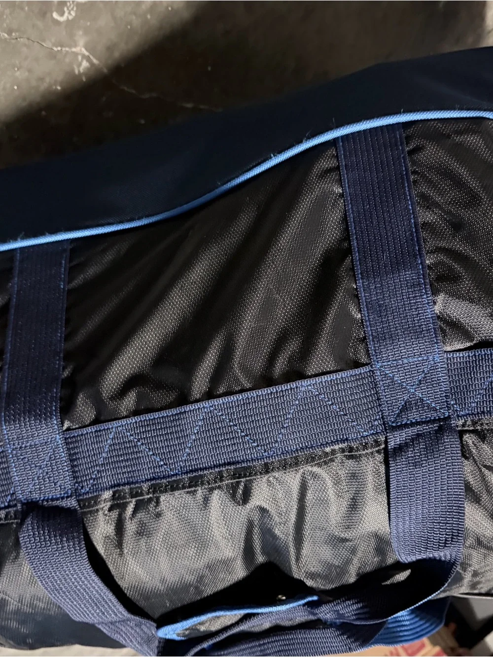 Nautica Royal Blue Rolling Travel Duffel with Bold Logo
